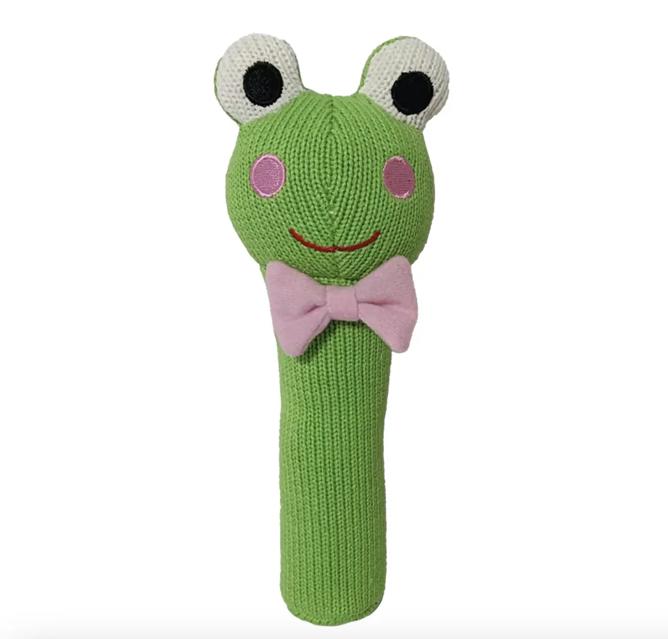Knitted Hand Rattle - Frog