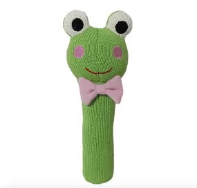 Knitted Hand Rattle - Frog