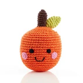 Knitted Orange Friendly Fruit Rattle