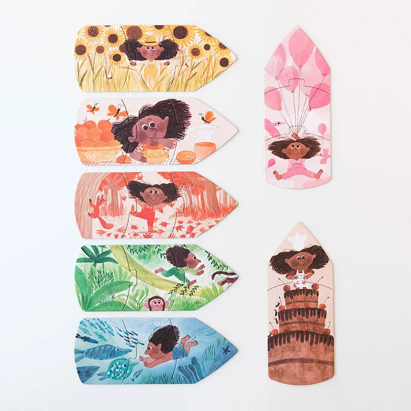 Londji - Ensemble de Casse-Têtes Réversibles - Les Couleurs||Londji - Reversible Puzzles - I Love My Colours