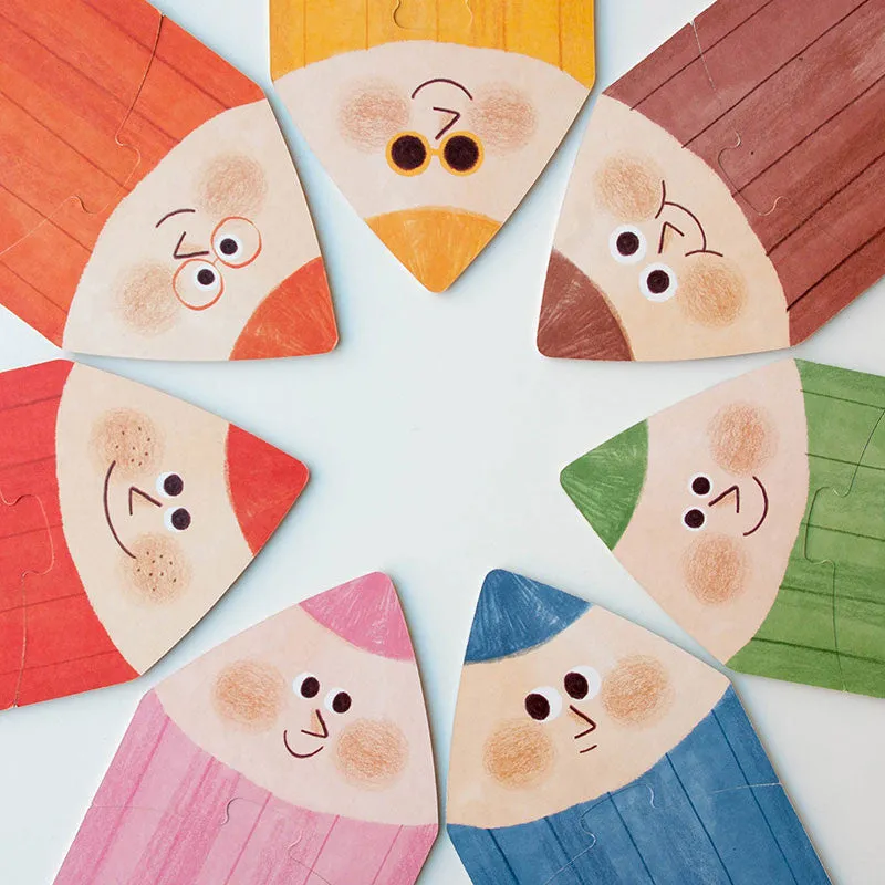 Londji - Ensemble de Casse-Têtes Réversibles - Les Couleurs||Londji - Reversible Puzzles - I Love My Colours