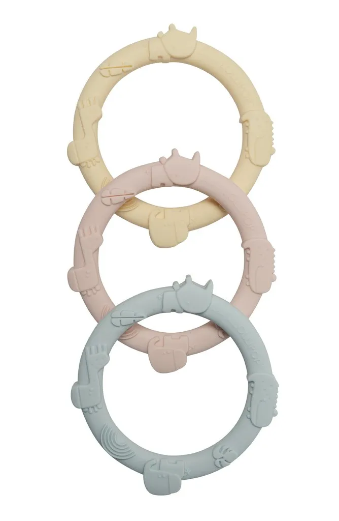 Loulou Lollipop Wild teething Ring Set