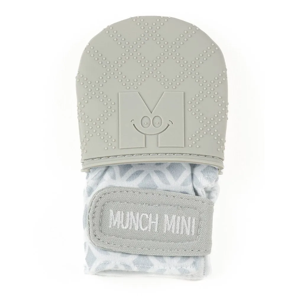 Malarkey Kids Munch Mini Mitt Teething Mitt - Grey Geo