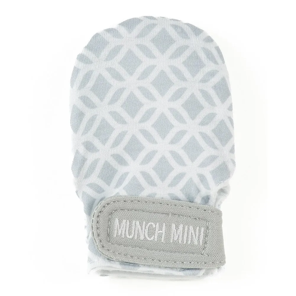 Malarkey Kids Munch Mini Mitt Teething Mitt - Grey Geo