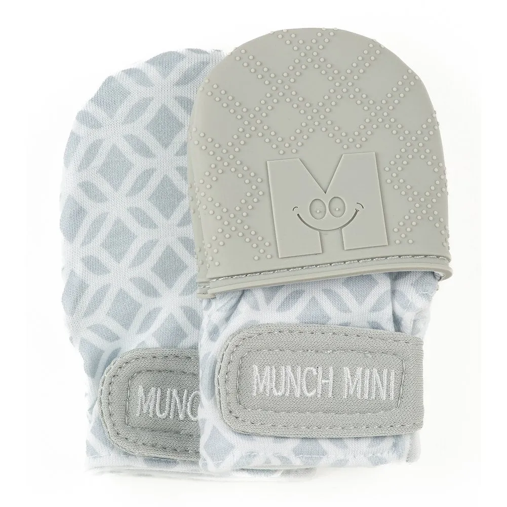 Malarkey Kids Munch Mini Mitt Teething Mitt - Grey Geo