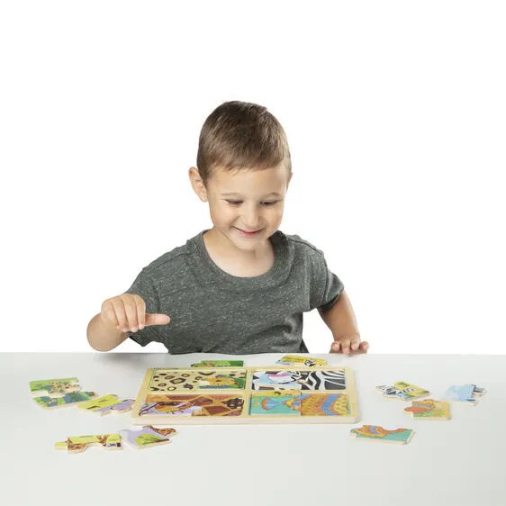 Melissa and Doug Natural Play Wooden Puzzle: Animal Patterns
