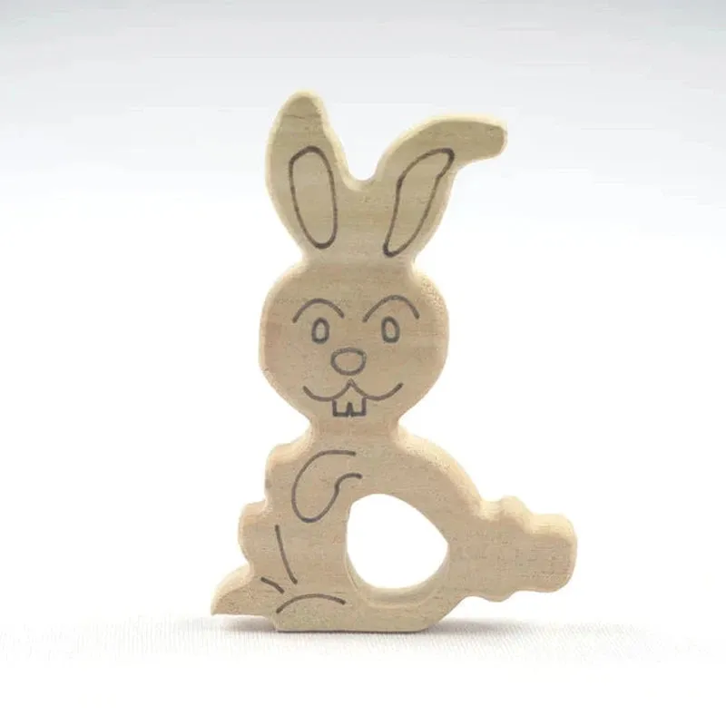 Neem Wood Teether - Bunny   Elephant