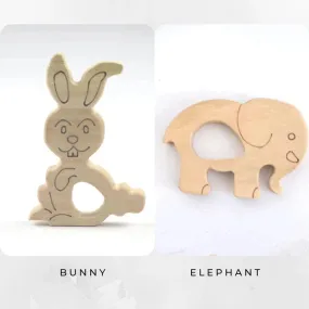 Neem Wood Teether - Bunny   Elephant