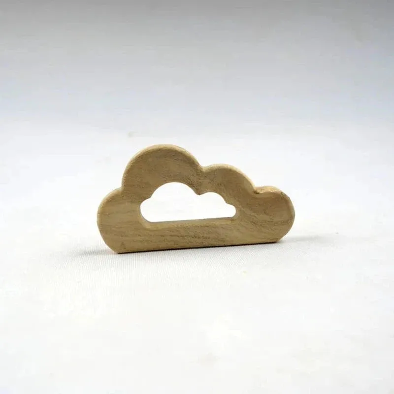 Neem Wood Teether - Star   Moon   Cloud