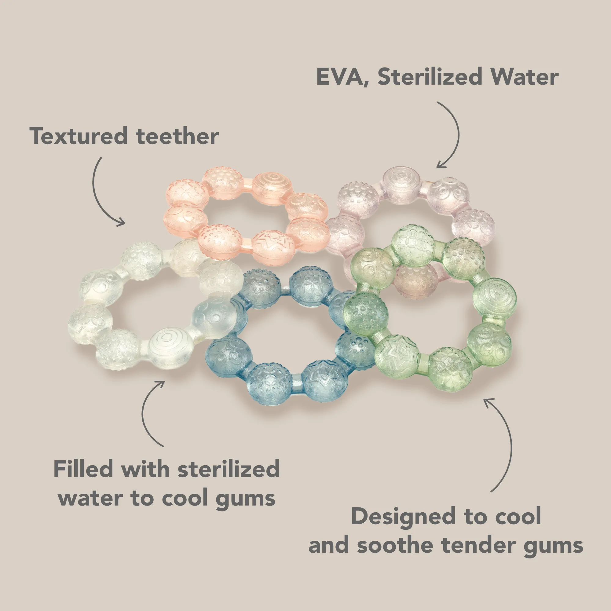 noüka Cooling Ring Teether - Bloom