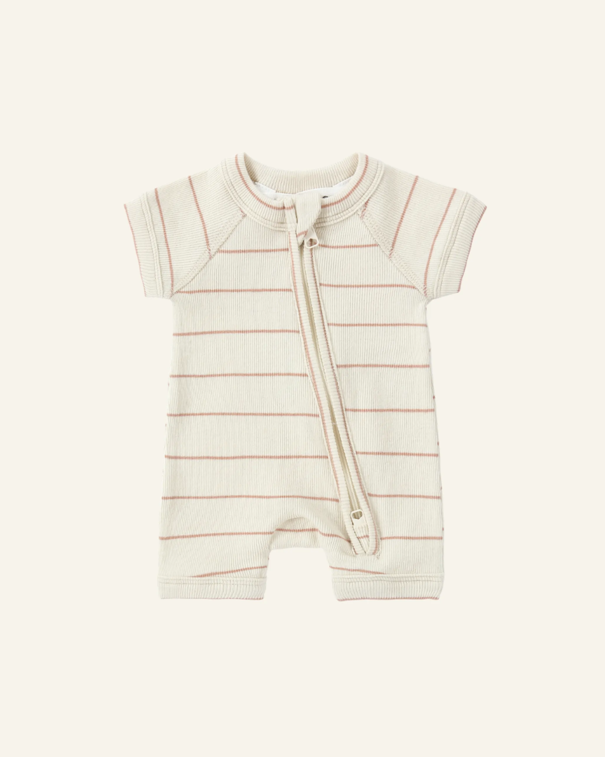 ORGANIC ZIP SUIT SHORT SLEEVE