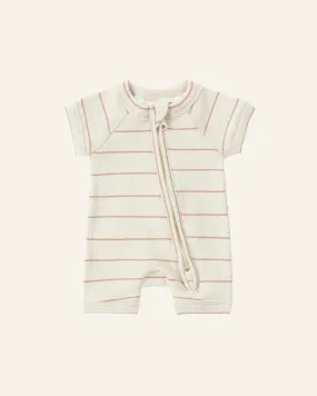 ORGANIC ZIP SUIT SHORT SLEEVE