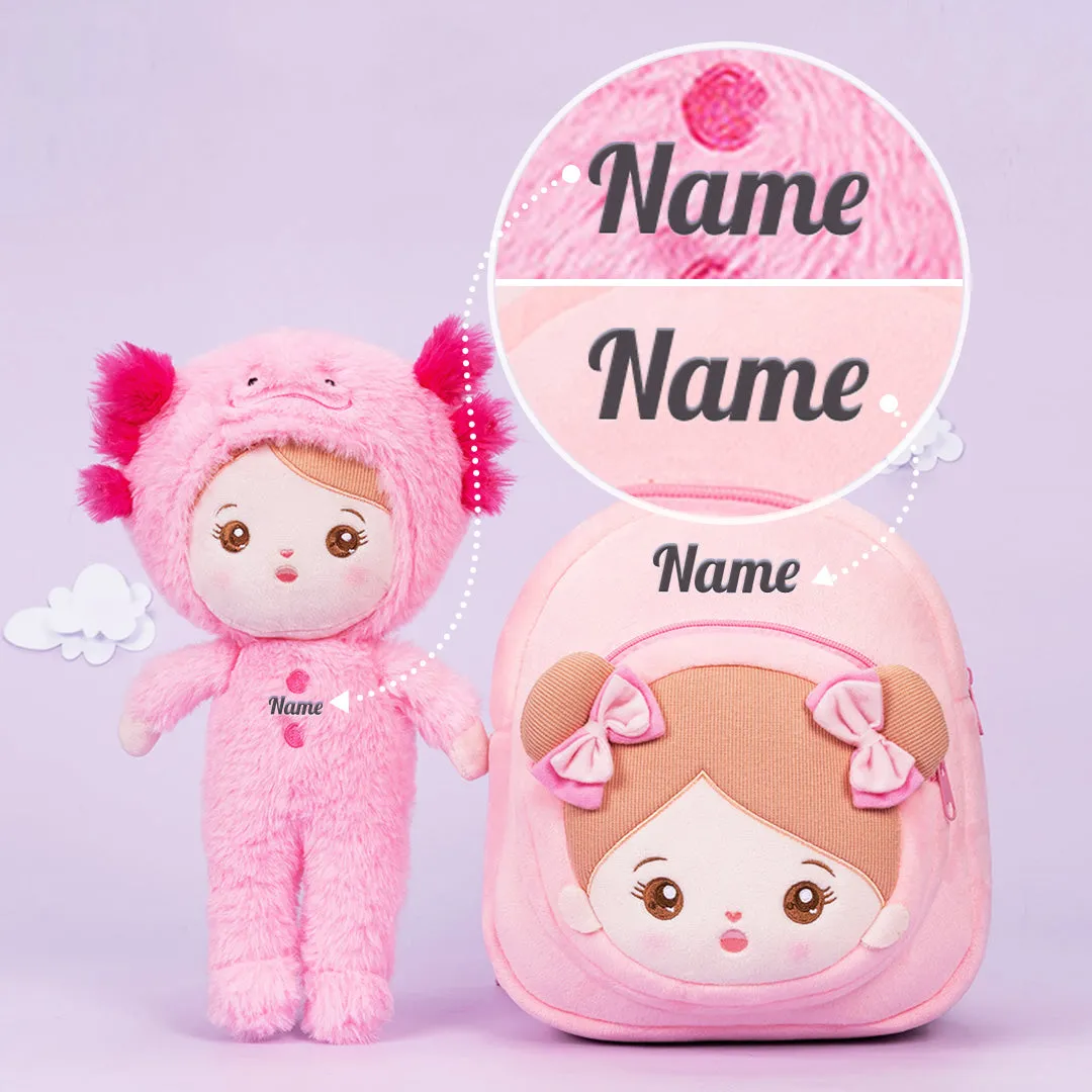 Personalized Pink Newt Plush Baby Doll