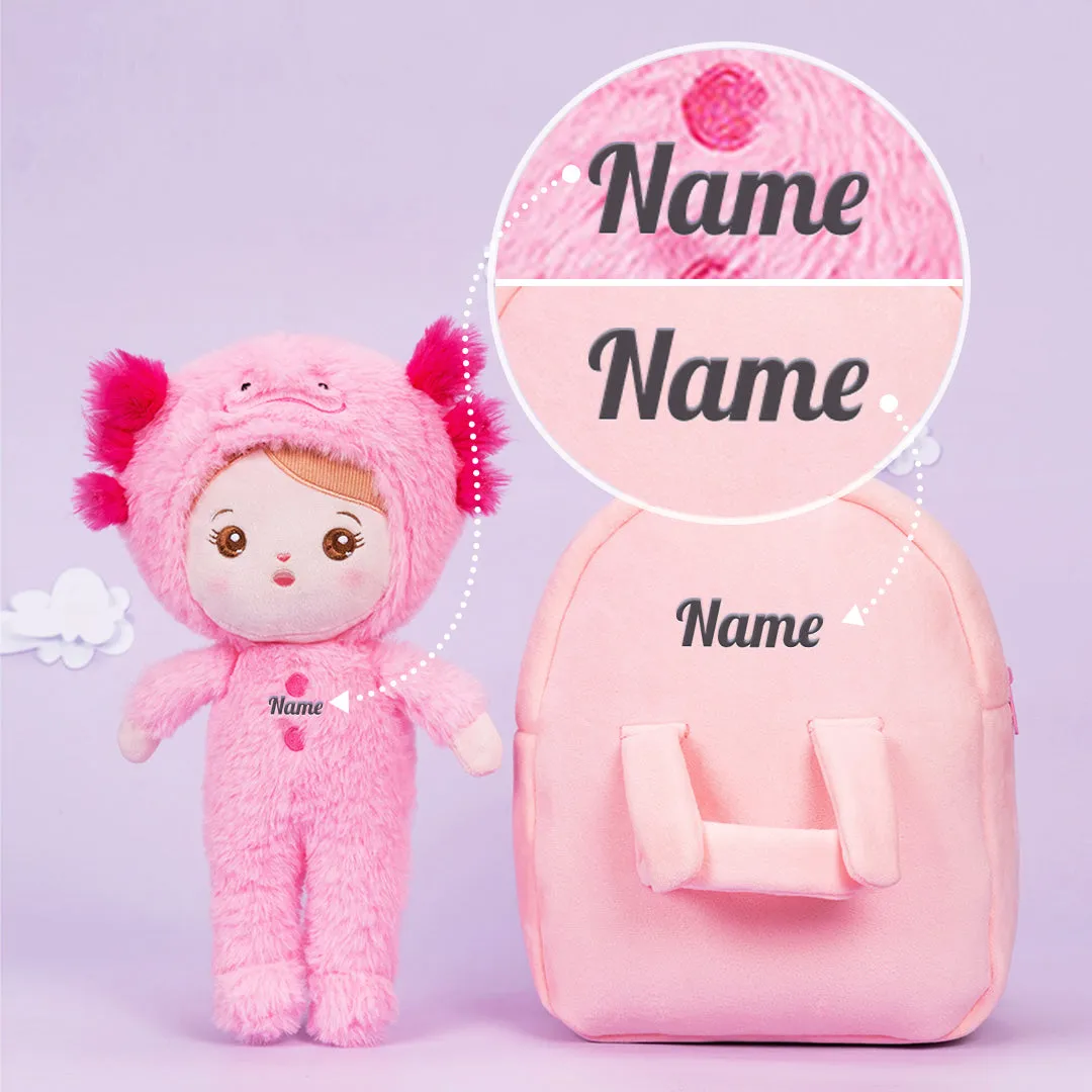Personalized Pink Newt Plush Baby Doll