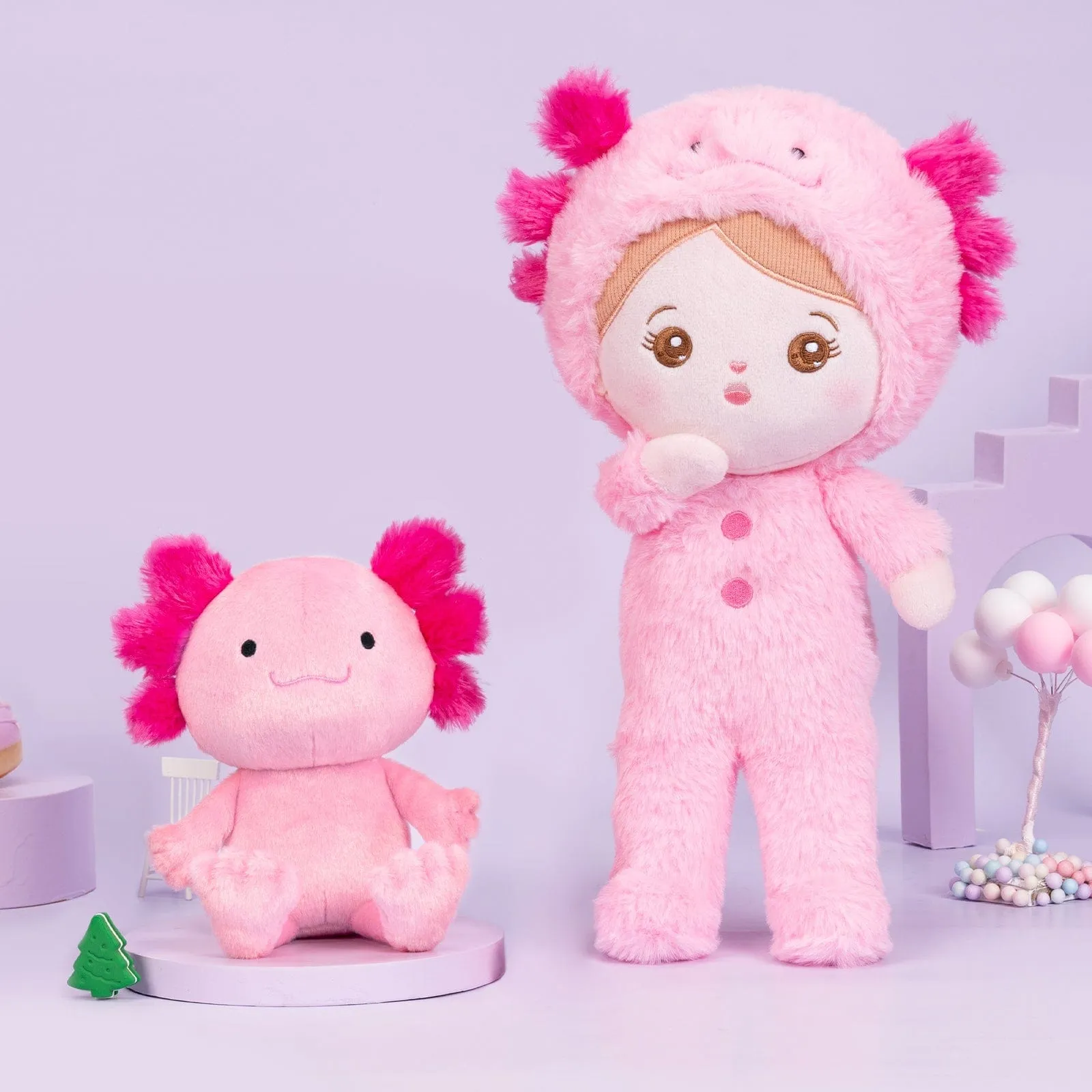 Personalized Pink Newt Plush Baby Doll