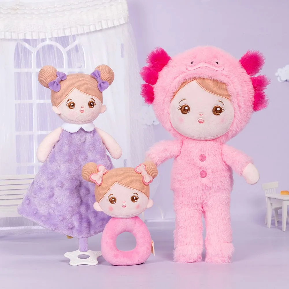 Personalized Pink Newt Plush Baby Doll