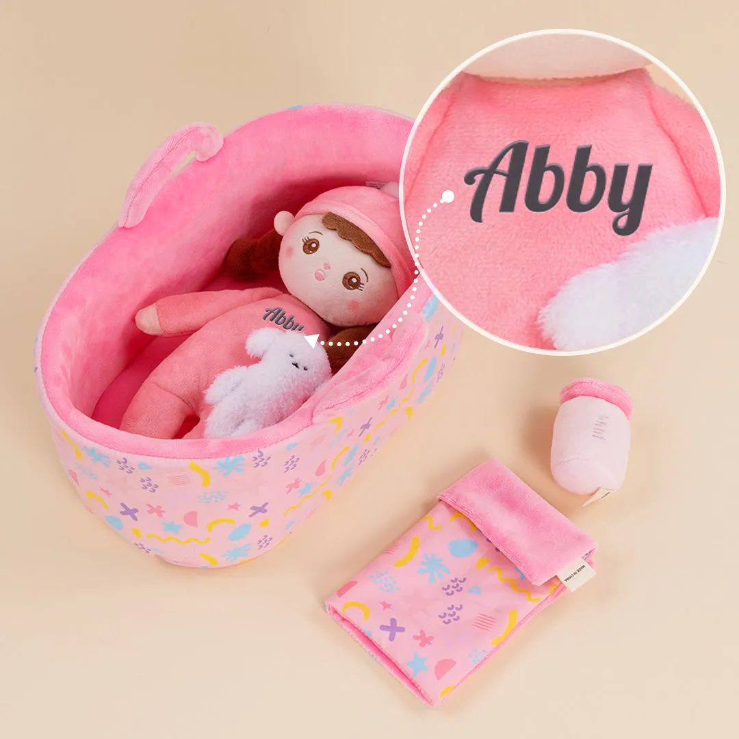 Personalized Plush Mini Baby Braid Girl Doll & Gift Set