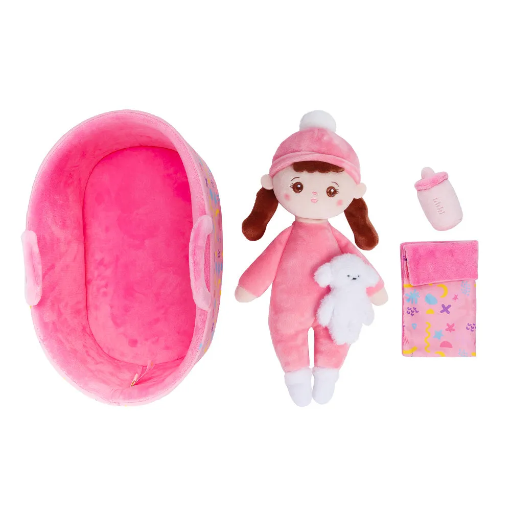 Personalized Plush Mini Baby Braid Girl Doll & Gift Set