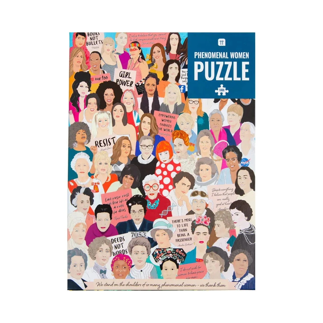 Phenomenal Women 1000-Piece Puzzle with Poster and Trivia