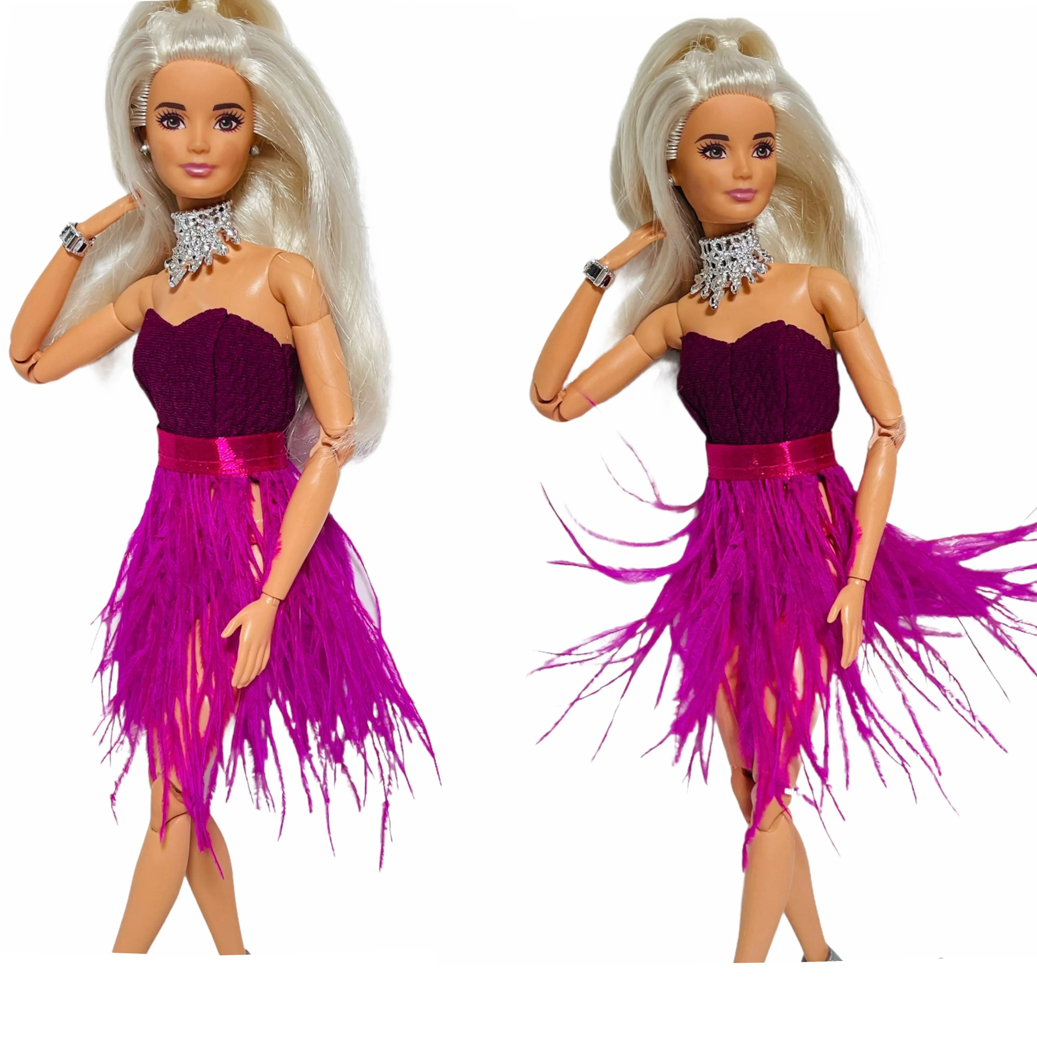Pink dress for Barbie doll cocktail dress