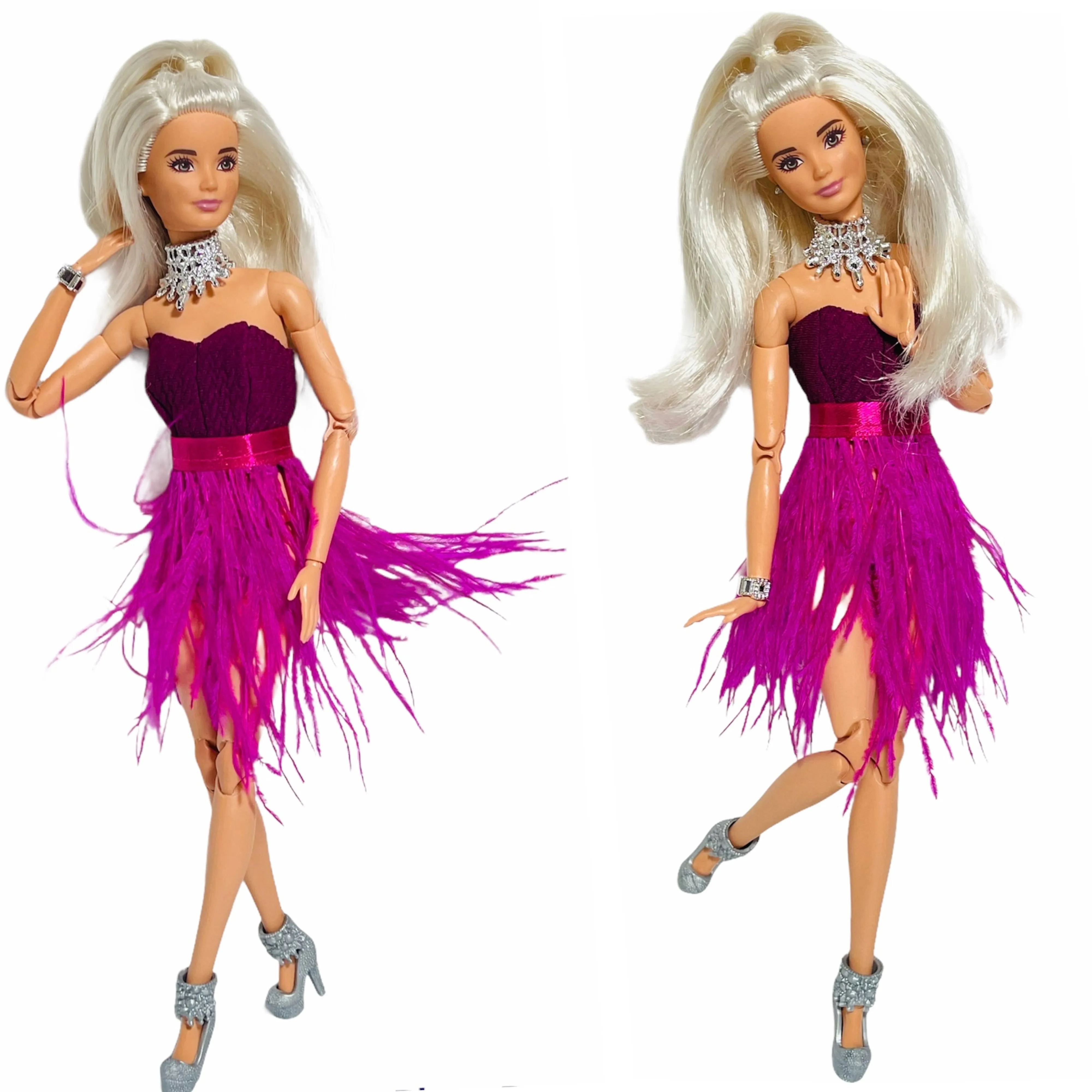 Pink dress for Barbie doll cocktail dress