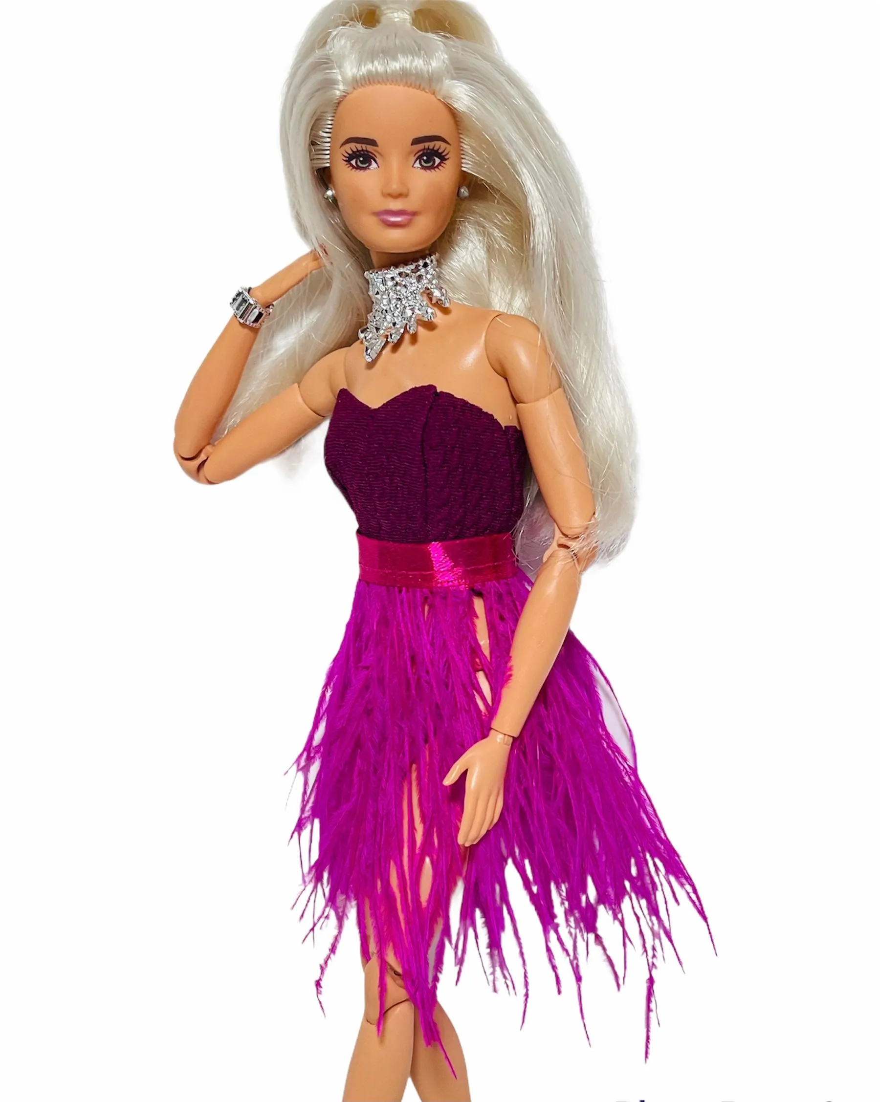 Pink dress for Barbie doll cocktail dress