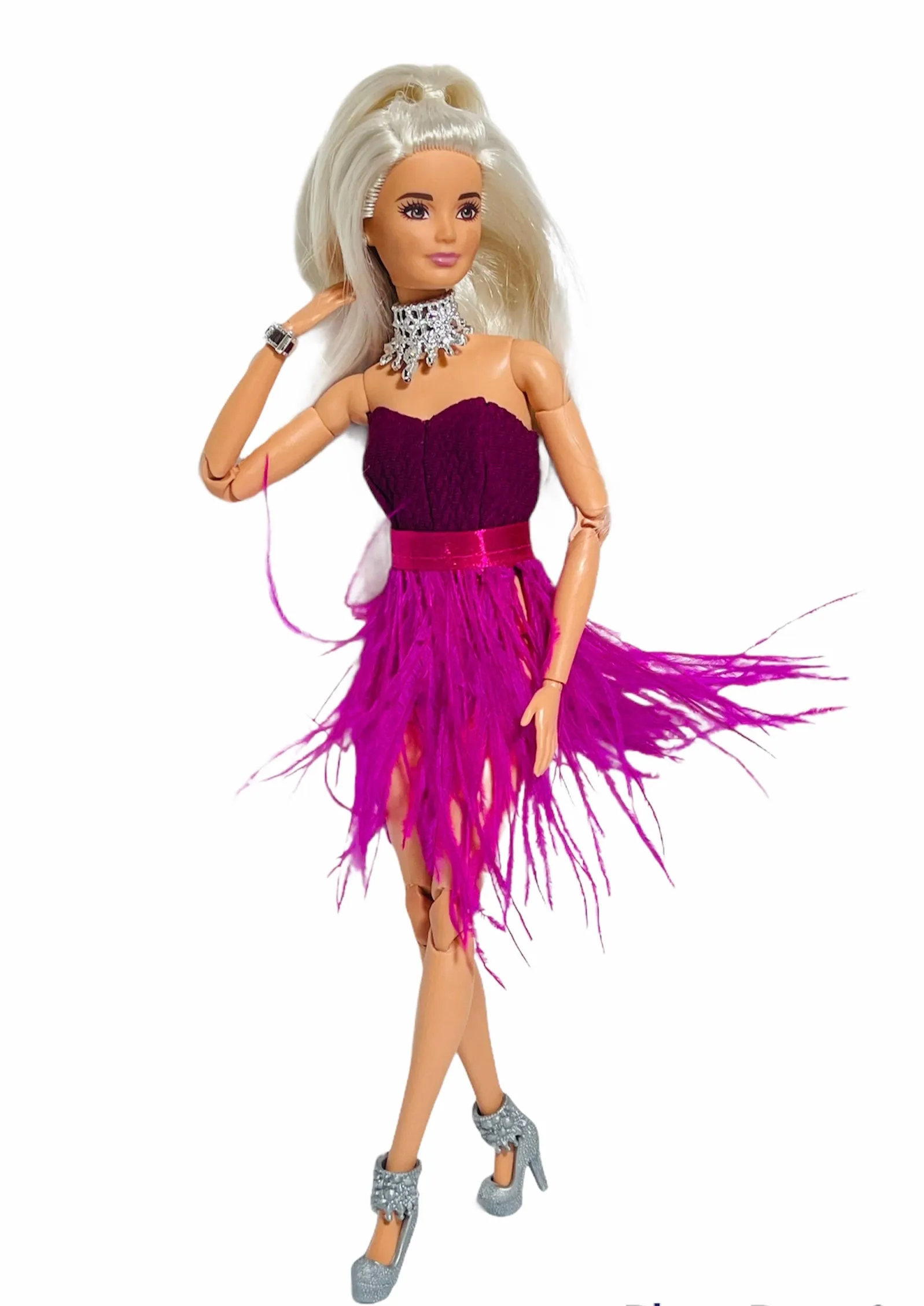 Pink dress for Barbie doll cocktail dress