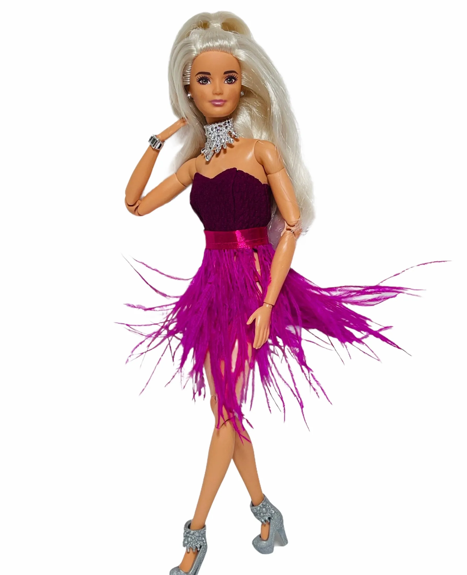 Pink dress for Barbie doll cocktail dress