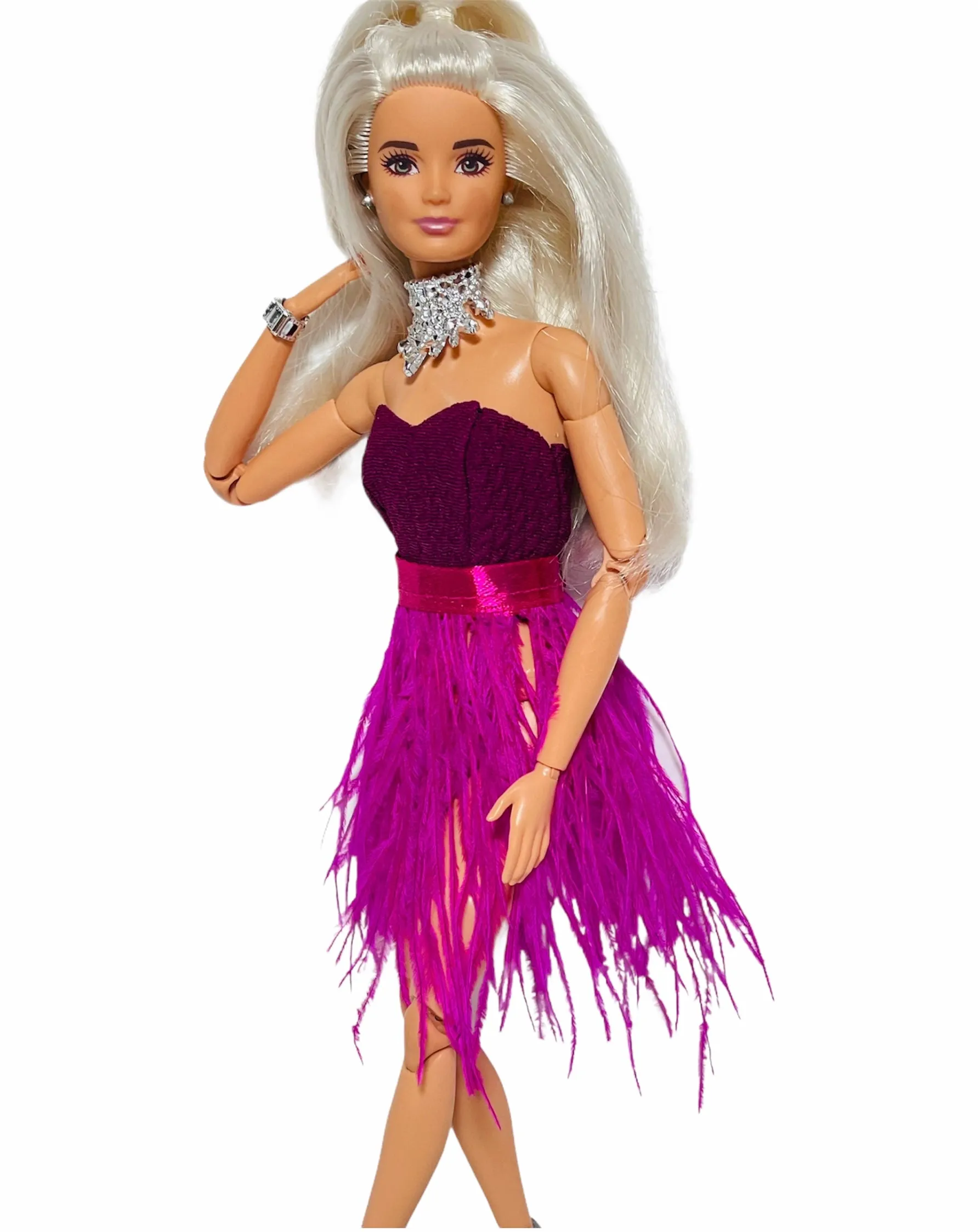 Pink dress for Barbie doll cocktail dress