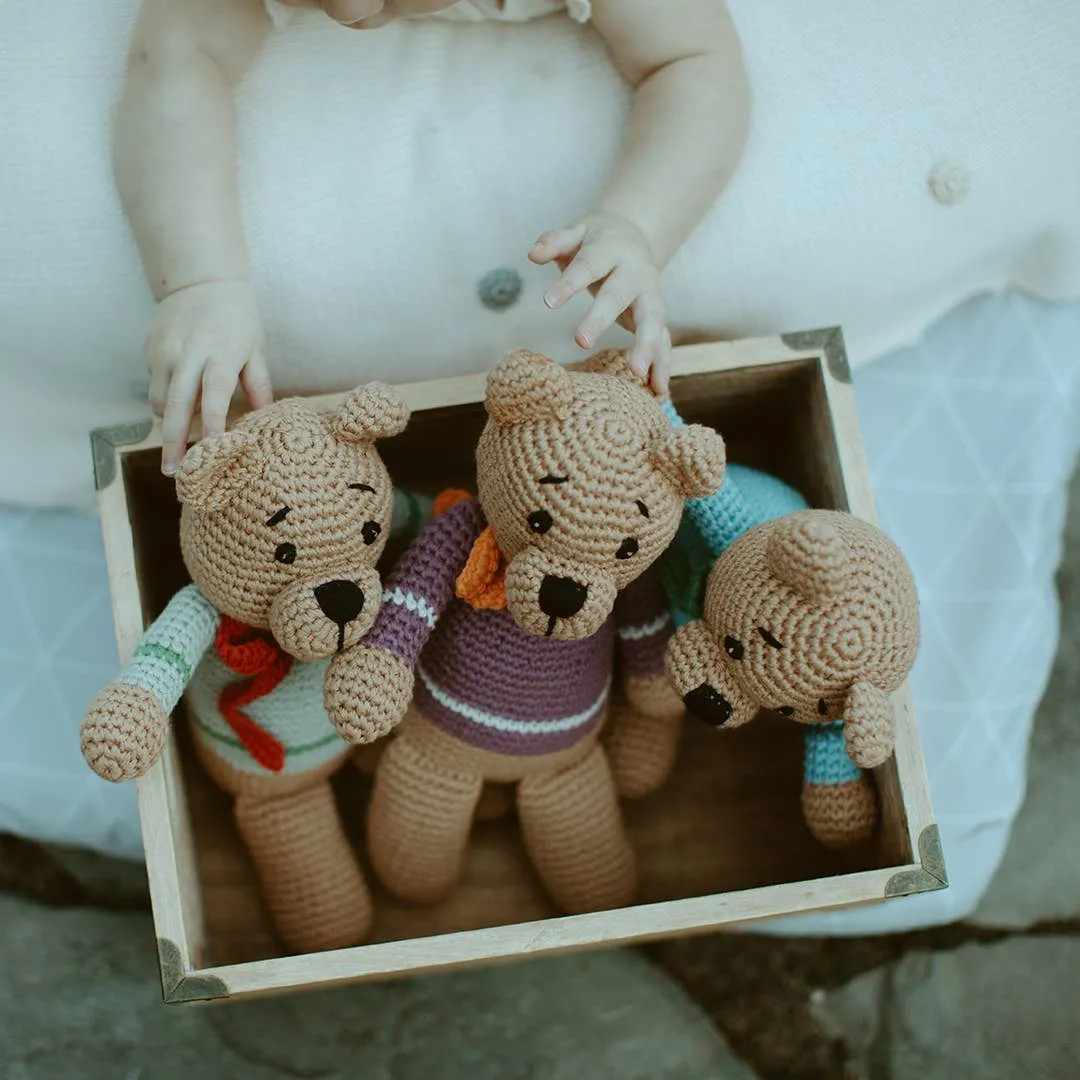 Plush Teddy Bear: Duck Egg Blue