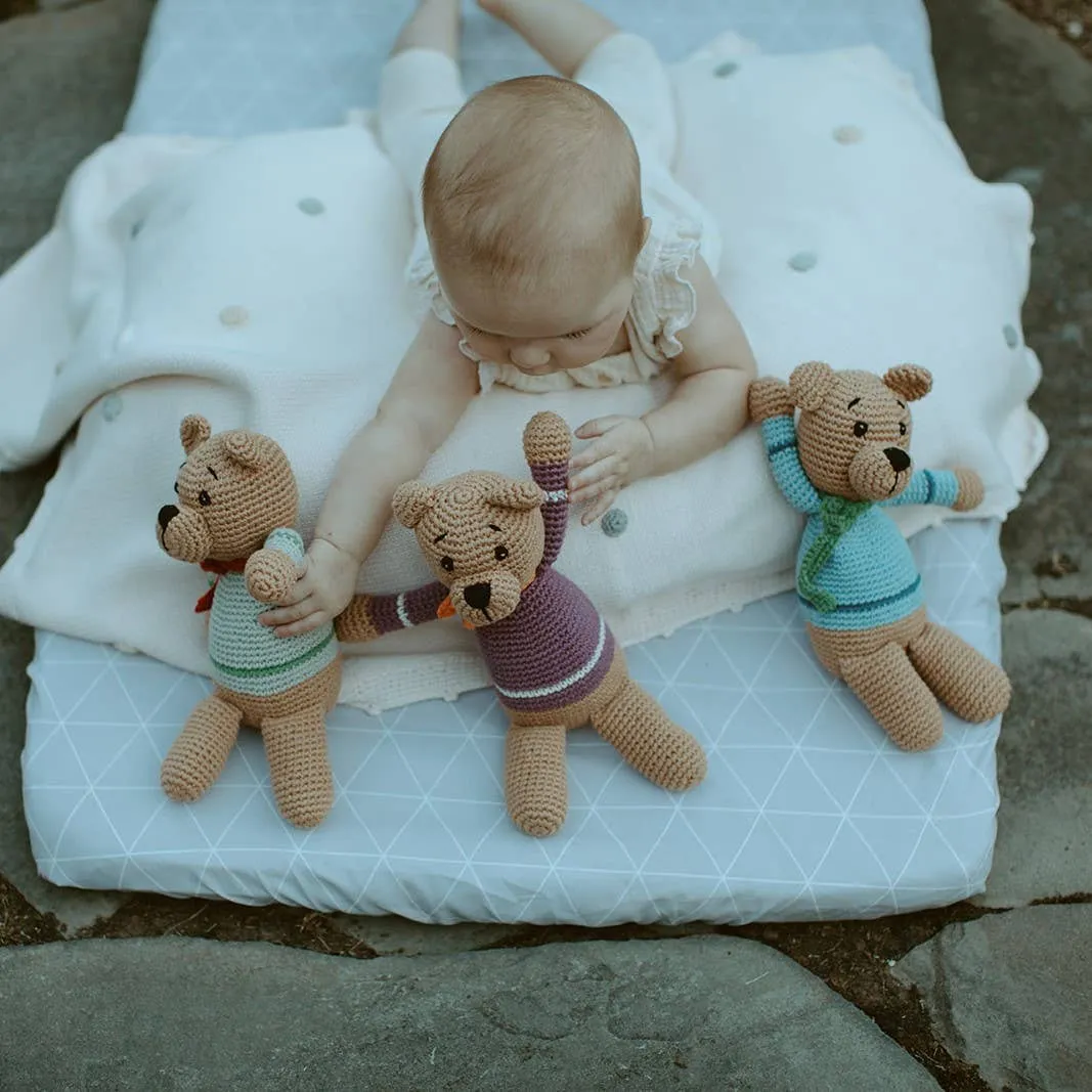 Plush Teddy Bear: Duck Egg Blue