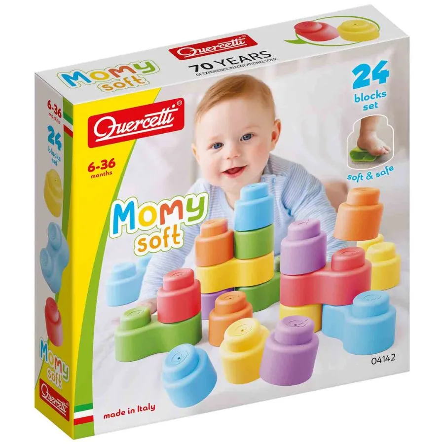 Quercetti - Momy Soft Blocks 24 Piece Set