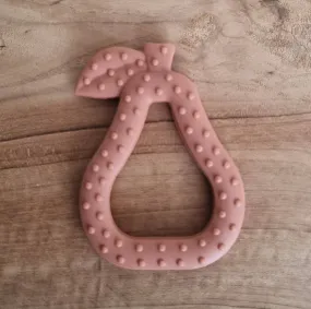 Rammelaartje - Silicone teether Pear - Terracotta