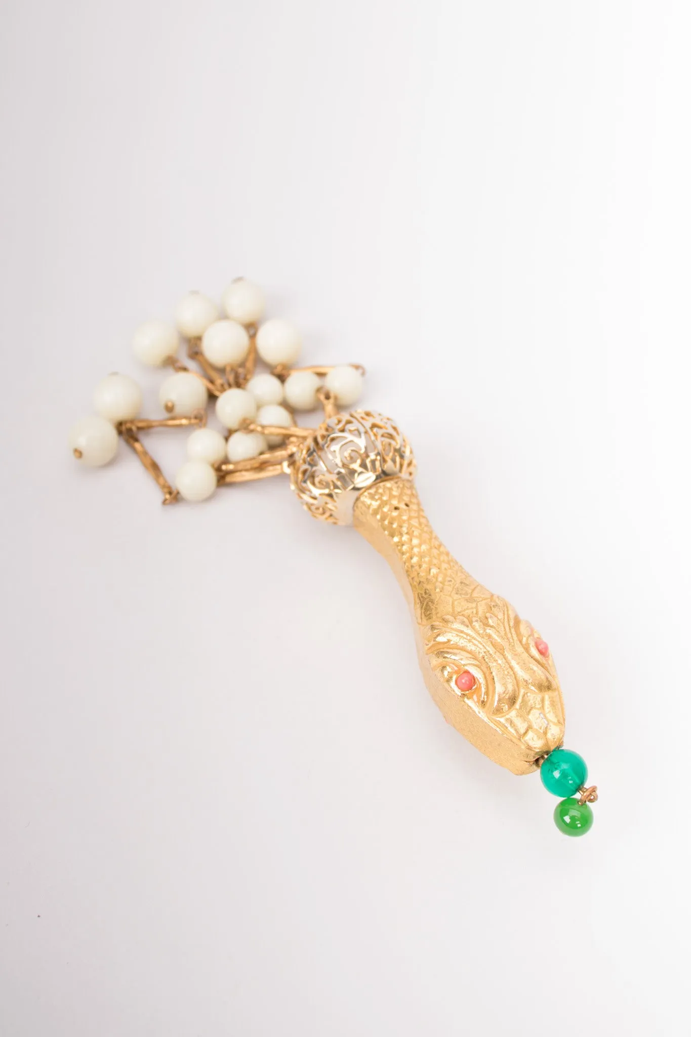 Rattling Snake Tassel Brooch