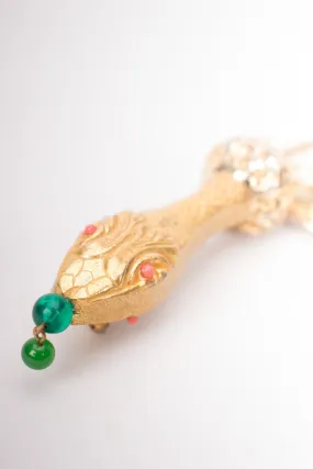 Rattling Snake Tassel Brooch