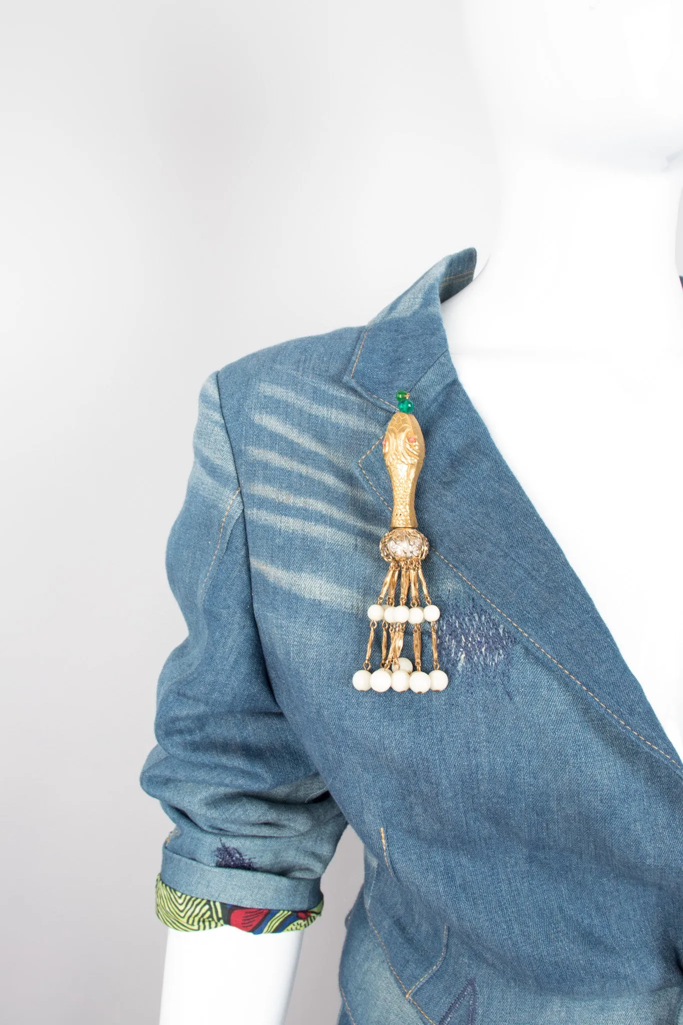 Rattling Snake Tassel Brooch