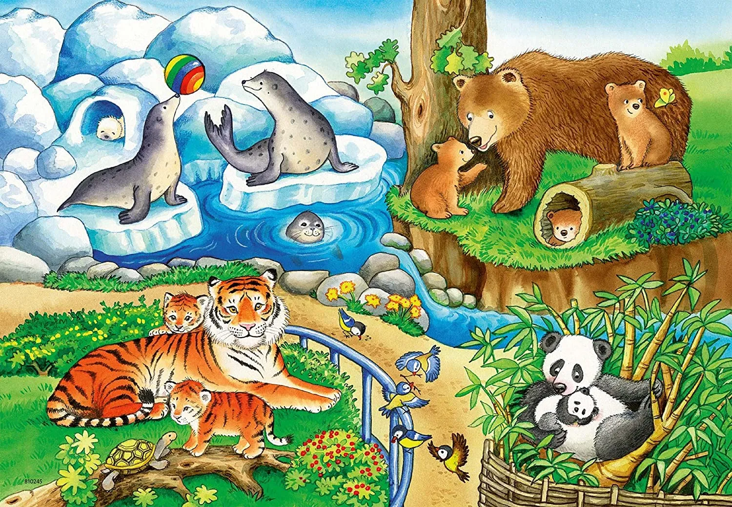 Ravensburger - Animals In The Zoo Puzzle 2 X 12 Pc