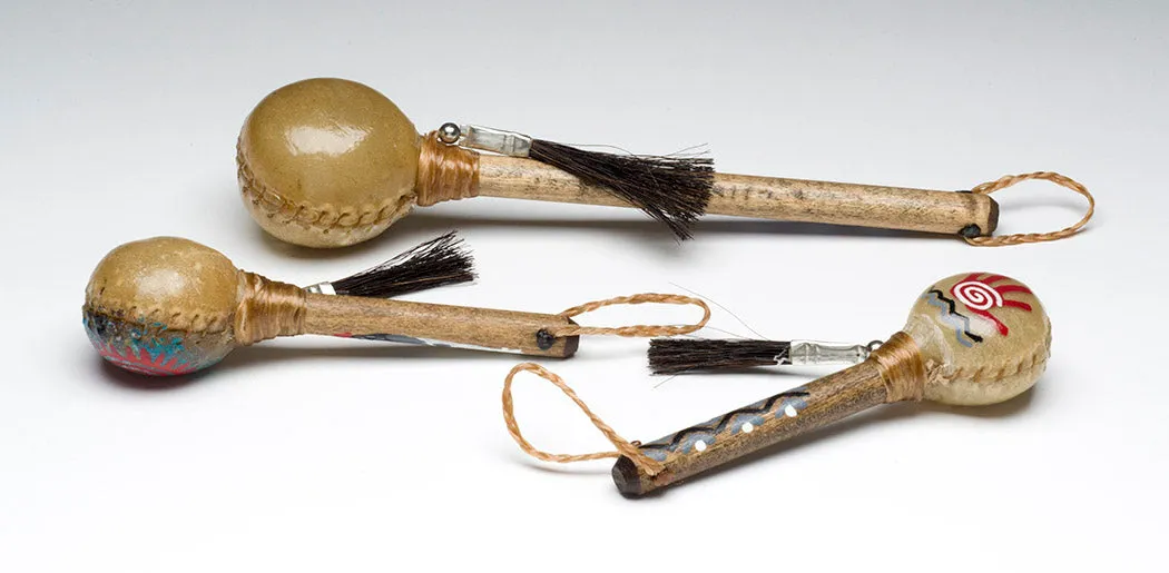 Set Of Three Handmade Rattles Or Ornaments