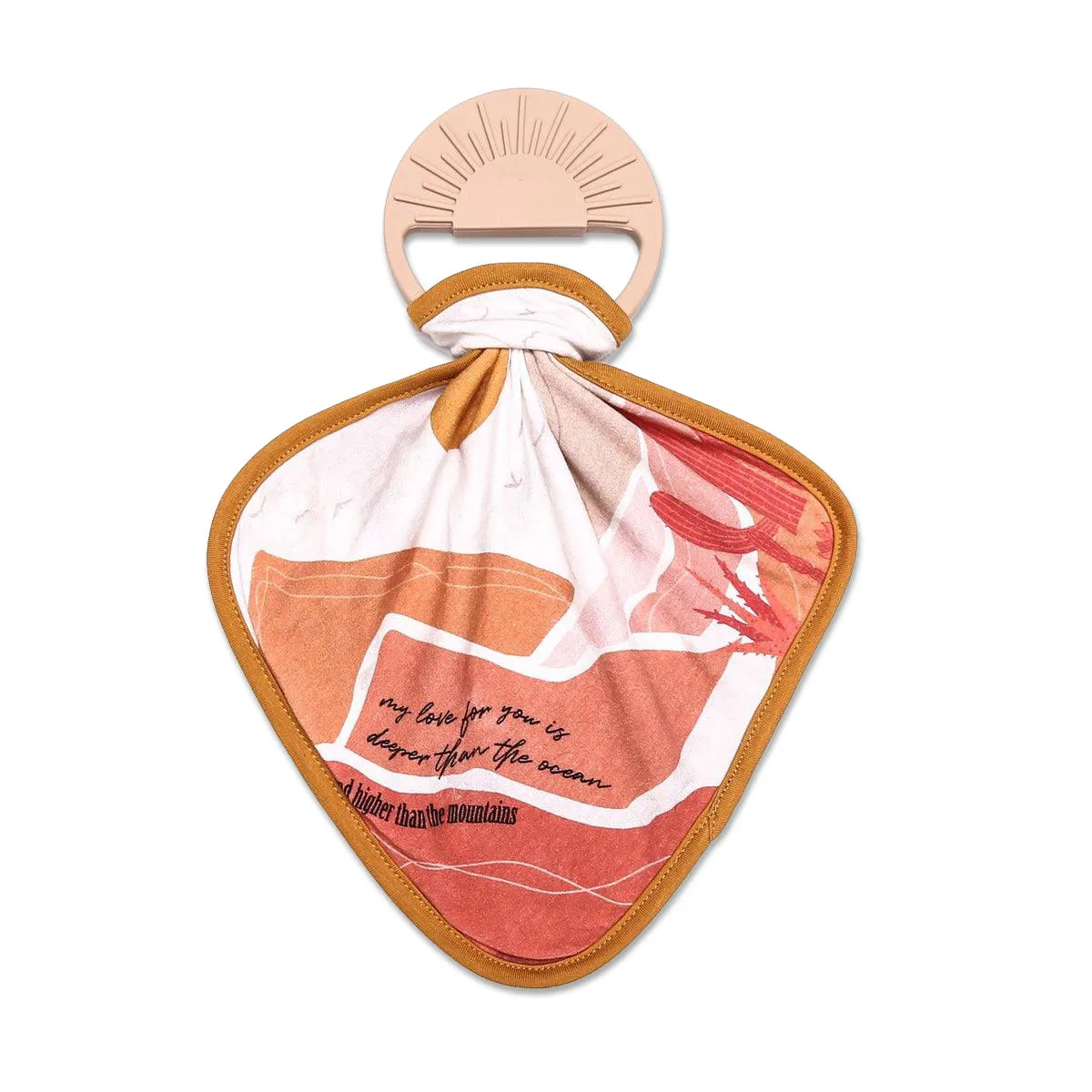 Silicone Sunset Teether   Tencel Deluxe Lovey Set
