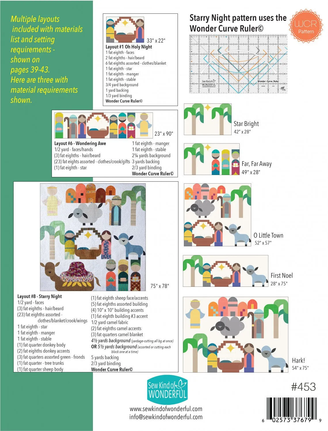 Starry Night quilt Pattern booklet designed by Sew Kind of Wonderful