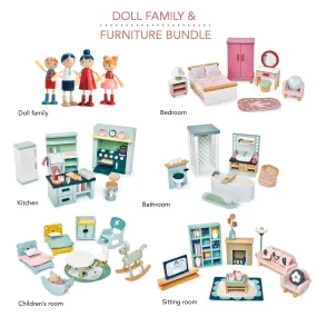 Tenderleaf Doll Family & Furniture Bundle (Direct Shipping)