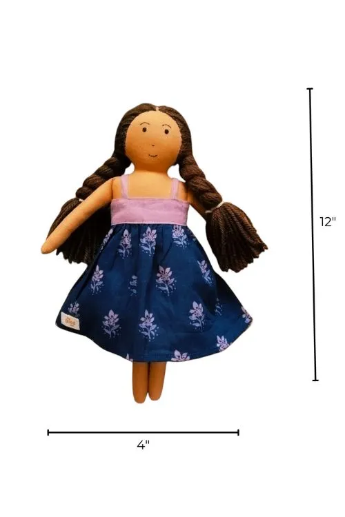 The Good Gift,  Single Doll, Nilah Baby Doll Dress - Box, Cotton Fabric Toy
