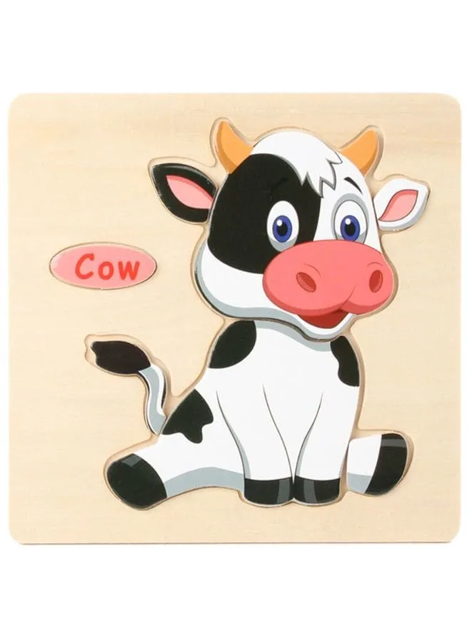 Wooden Puzzles for Kids Boys and Girls Animals Set Cow & Horse