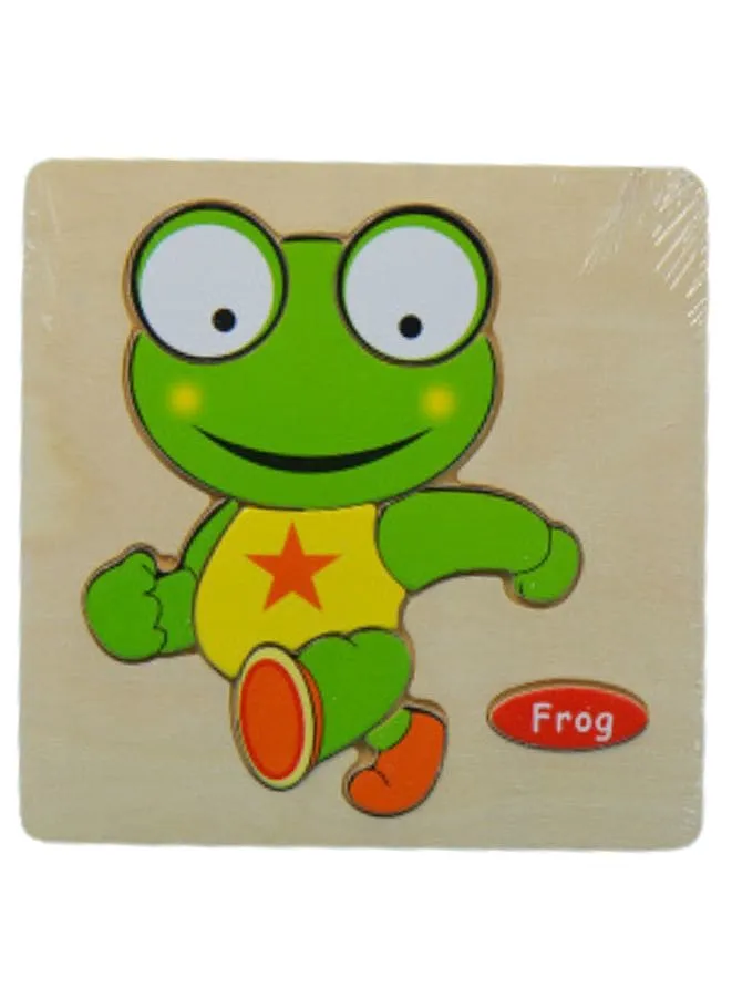 Wooden Puzzles for Kids Boys and Girls Animals Set Dolphin & Frog