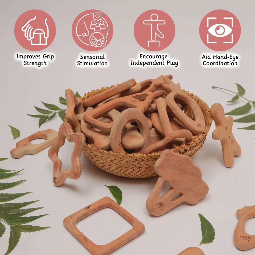 Wooden Teethers - Mango and Star